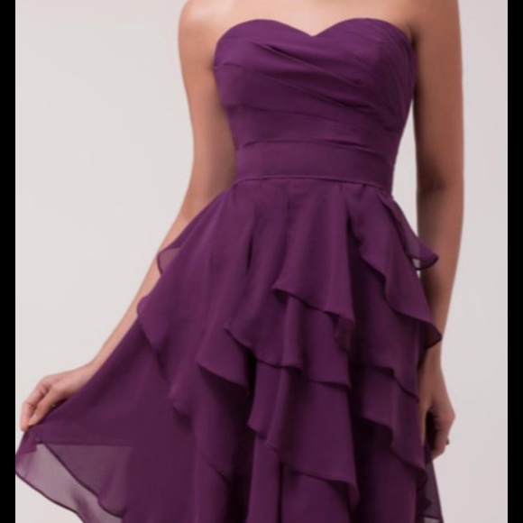 Purple Strapless Dress - Picture 3 of 3